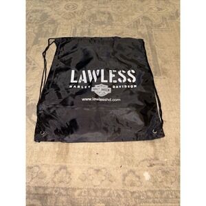 Harley Davidson Motorcycles Black Lightweight Polyester String Bag